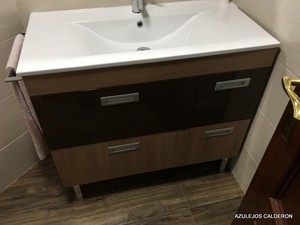MUEBLE DE BAÑO "QUIRON" 80 Cm. BICOLOR