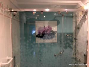 VISTA DE PERFIL SUPERIOR DE MAMPARA DE BAÑO EN ALUMINIO CROMADO