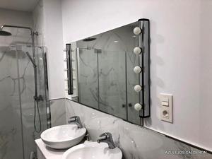 ESPEJO PARA MUEBLE DE BAÑO DE 120 CM. CON  ILUMINACION TIPO CAMERINO