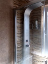 COLUMNA HIDROMASAJE EN ALUMINIO  C/ EFECTO LUVIA Y CHORRO EN CASCADA
